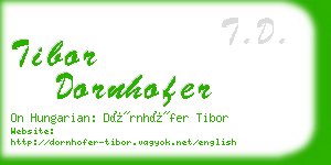 tibor dornhofer business card